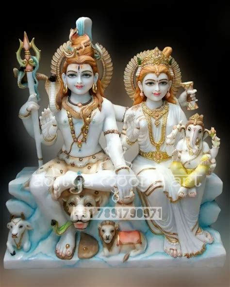 Painted Hindu Gauri Shankar Marble Statue At Rs 40000 In Jaipur ID