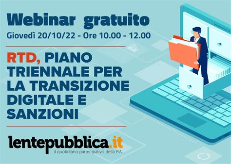 Rtd Piano Triennale Transizione Digitale Sanzioni Webinar Gratuito