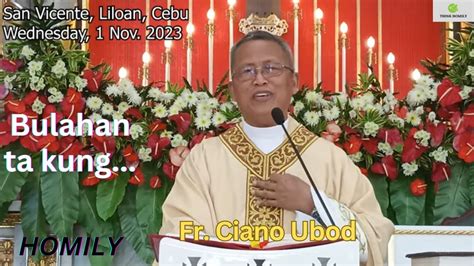 Fr Ciano Ubod Homily Kanus A Ta Pasidunggan Sa Ginoo Nga Bulahan