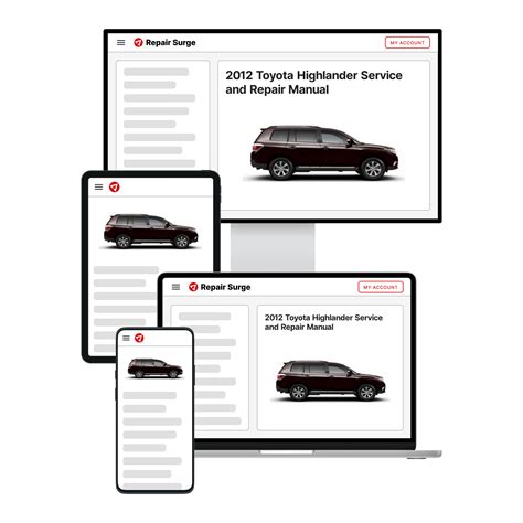 2012 Toyota Highlander Service and Repair Manual | Repair Surge