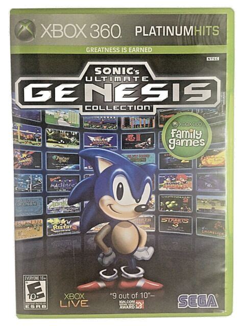 Sonic S Ultimate Genesis Collection Microsoft Xbox 360 2009 TESTED