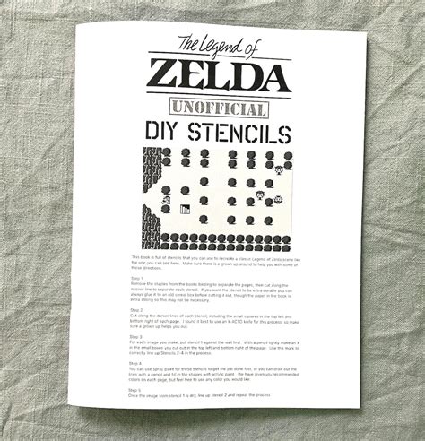 The Legend Of Zelda Stencil Book Etsy