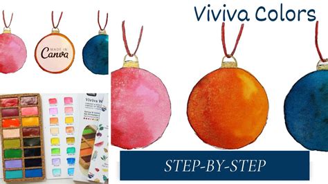 Easy Watercolour Christmas Baubles Using Viviva Metallic Colour Sheets