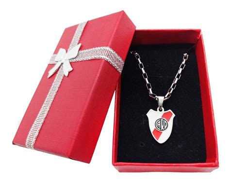 Collar Cadena Acero Quirúrgico Dije Escudo River Plate Carp MEKYRA