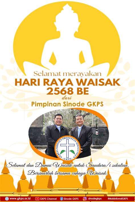 Pimpinan Sinode Mengucapkan Selamat Hari Raya Waisak Gkps