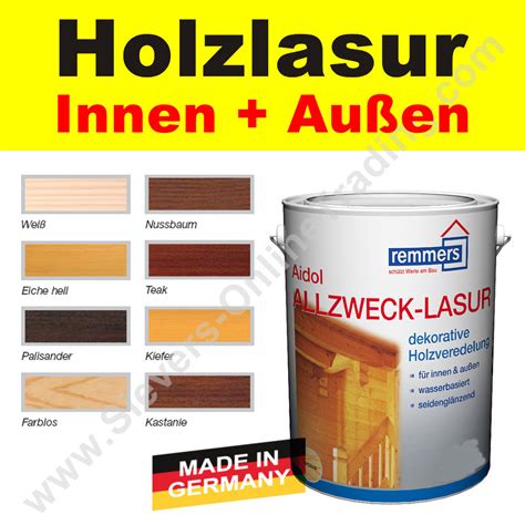 Remmers Allzweck Lasur Holzschutz Holzlasur innen außen