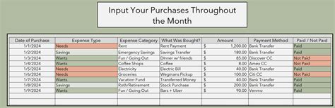 Single Month Budget Template Excel 50 30 20 Feature Monthly Budget