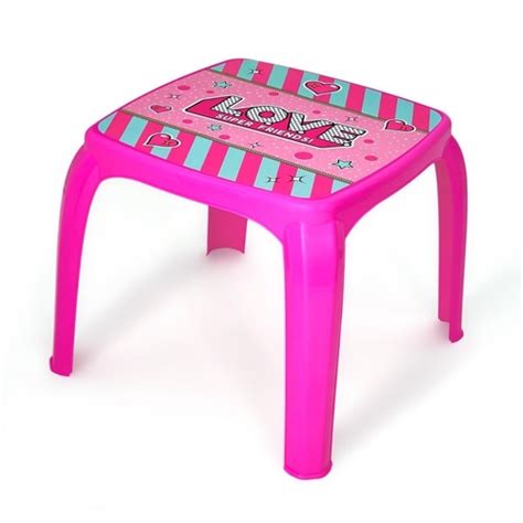 Mesa Infantil Cadeira Decorada Love Usual Utilidades Em