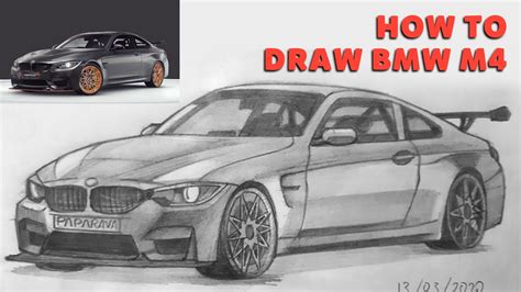 How To Draw Bmw M Car Drawing Tutorial Step By Step Youtube