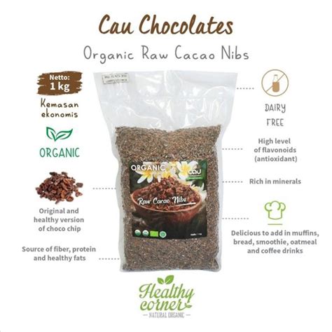 Jual Organic Raw Cacao Nibs Kakao 1 Kg Cau Chocolates Di Lapak Toko