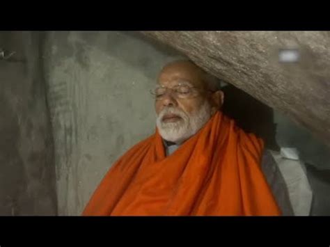 Day After Campaign Ends Pm Modi Meditates In Cave Near Kedarnath