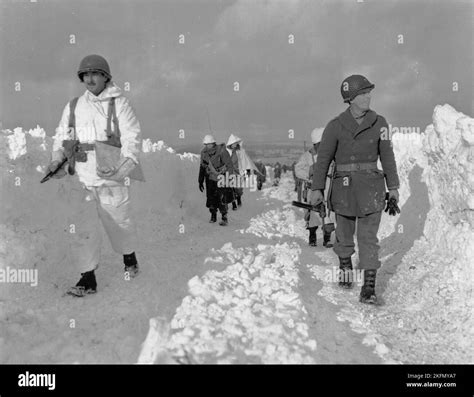 Ardennen Belgien Dezember 1944 Soldaten Der Us Armee Ziehen