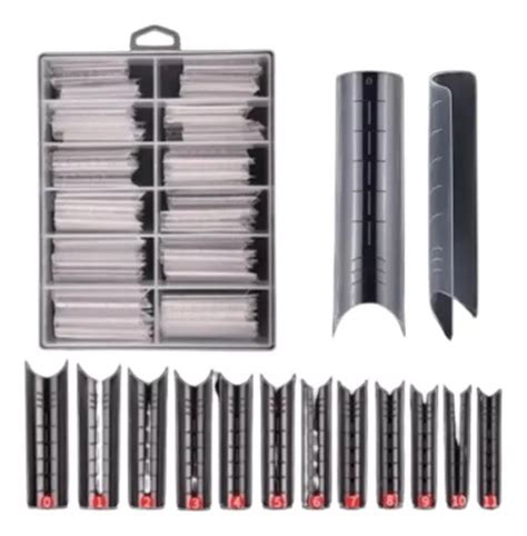 Kit 100 Moldes F1 Curvatura C Extra Longa Nails Gel Moldado MercadoLivre