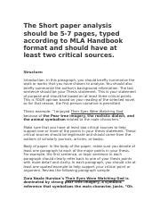 short analysis instructionsdocx  short paper analysis