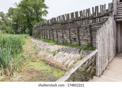 Archaeological Open Air Museum Biskupin Archaeological Foto Stok