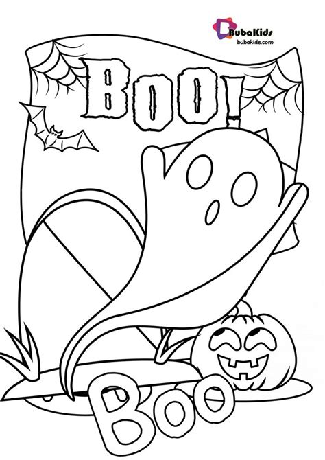 Bubakids Boo Halloween Coloring Page boo, coloringpage, Halloween #Boo ...