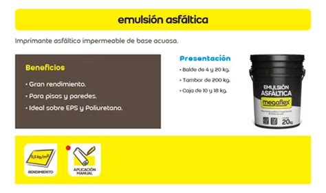 Pintura Asfáltica Megaflex X 1lt Secado Rápido Imprimacion en venta en