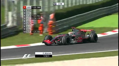 F1 Monza 2007 Q3 Fernando Alonso 0 5 Lap Onboard Action YouTube