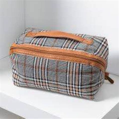 NEW Thirty One Expanding Travel Case Plaid About You Weave Thirty