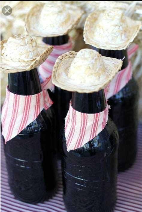 Beer Bottle With Sombreros With Images Western Theme Party Cowboy