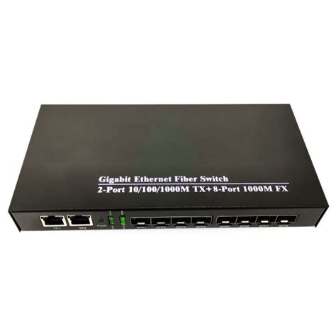 8SFP&2UTP Gigabit Ethernet switch Ethernet Fiber Optical Media ...