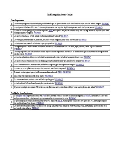 PDF OSHA Fixed Extinguishing Checklist DOKUMEN TIPS