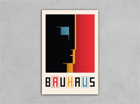 Bauhaus Logo in Color Poster Print, Bauhaus Signet Design, Abstract Design - Etsy