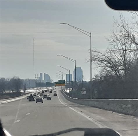 Grand Rapids skyline seen from afar : r/Michigan