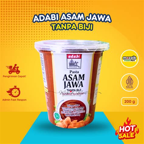 Jual Adabi Pasta Asam Jawa Tanpa Biji 200gr Frozen Mart Frozen Food