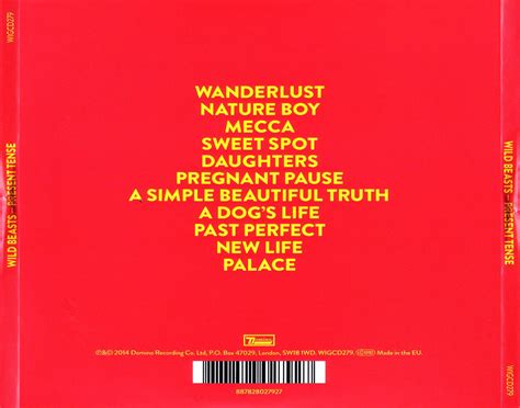 Carátula Trasera de Wild Beasts - Present Tense - Portada