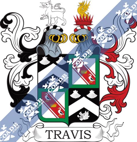 Travis Family Crest, Coat of Arms and Name History