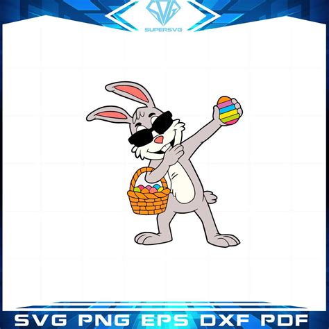 Dabbing Rabbit Easter Cute Easter Bunny Svg Graphic Designs Files