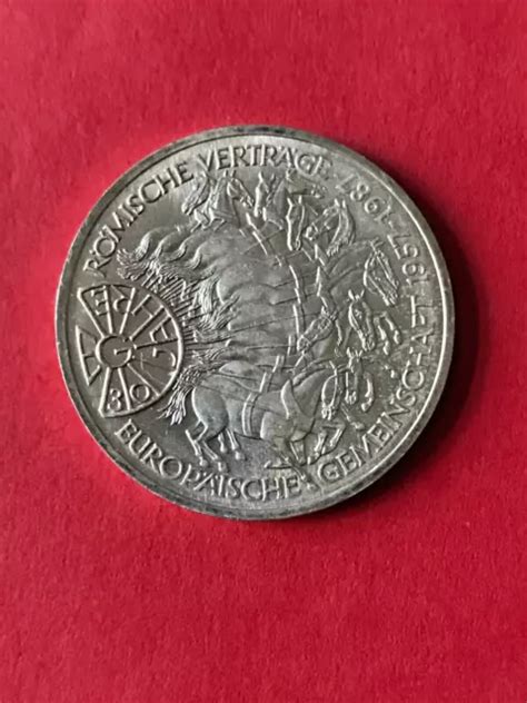 BRD 10 DM Silbermünze 30 Jahre Römische Verträge von 1987 G EUR 7 73