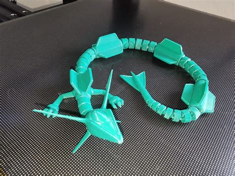 Imprimible en 3D GRATIS Rayquaza Articulado Dragón Pokemon Flexible