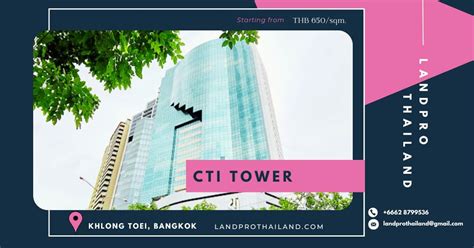 Office Spaces In Cti Tower ซีทีไอ ทาวเวอร์ At อโศก Landpro Thailand