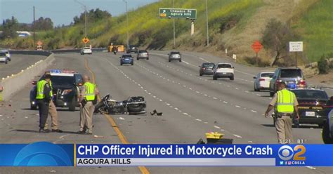 Chp Motor Officer Airlifted To Hospital After Crash On 101 In Agoura