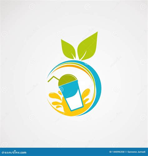 Fresh Juice Logo Vector Icon Element And Template Stock Vector