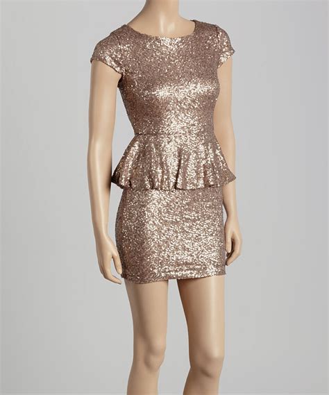 This Rose Sequin Peplum Dress By XTaren Is Perfect Zulilyfinds