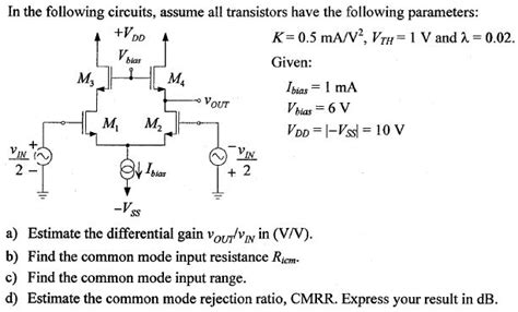 Solved In The Following Circuits Assume All Transistors