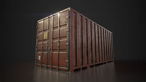 Low Poly Cargo Container 3D Asset CGTrader