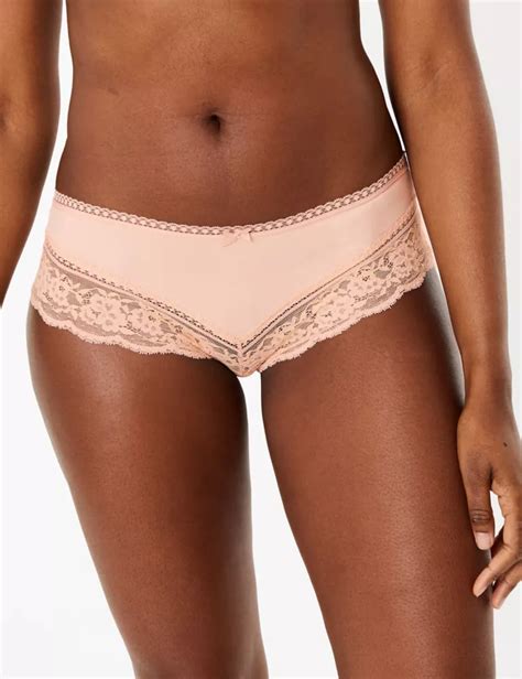 Lace Trim Brazilian Knickers Mands Collection Mands