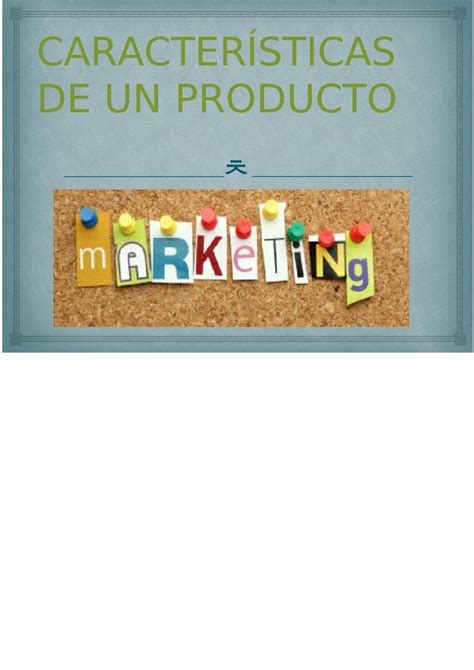 Pdf Características De Un Producto Dokumentips