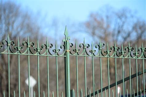 Forged Metal Fence Of The Park On The Sky Background Stock Image