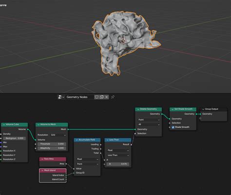 Geometry Nodes Remove Small Mesh Islands Modeling Blender Artists