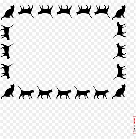 Cat Border Clip Art At Clker Free Cat Border Png Transparent With