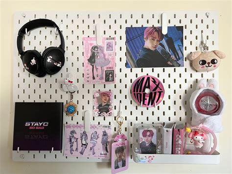 Kpop Deco Pegboard Desk Inspiration In 2023 Peg Board Room Makeover