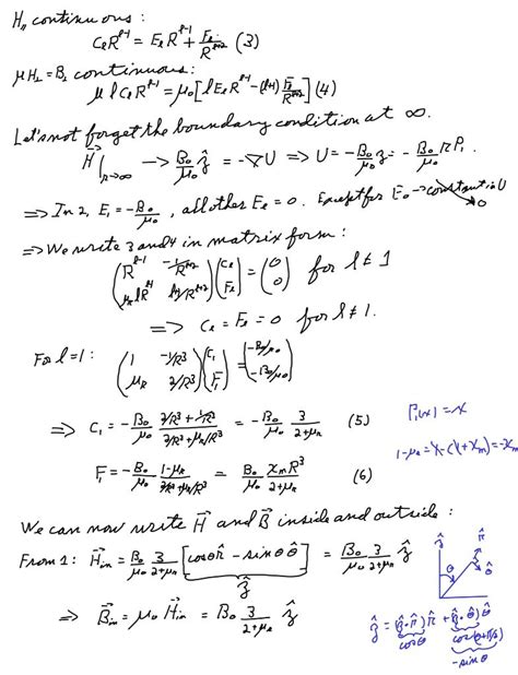 Example: Sphere of material with linear magnetic | Chegg.com