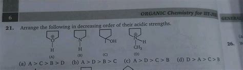 ORGANIC Chemistry IITJEP GENERAL Arrange The Following In Decreasing