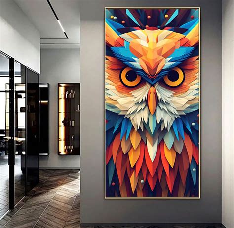 Canvas Wall Art - Owl Abstract - 0820 | Shop Today. Get it Tomorrow ...