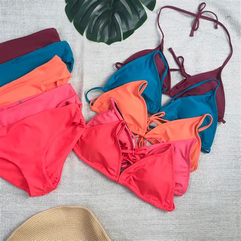 Funfit Bikini Set Rainbow Summer Bikini Set Variety Colours Shopee